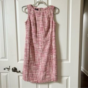 Talbots 8P Classic Vintage Pink Tweed Dress